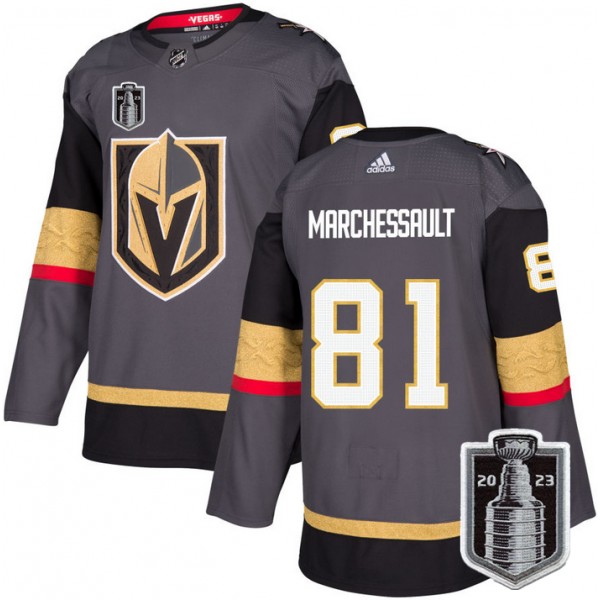 Vegas Golden Knights #81 Jonathan Marchessault Gray 2023 Stanley Cup Final Stitched Jersey