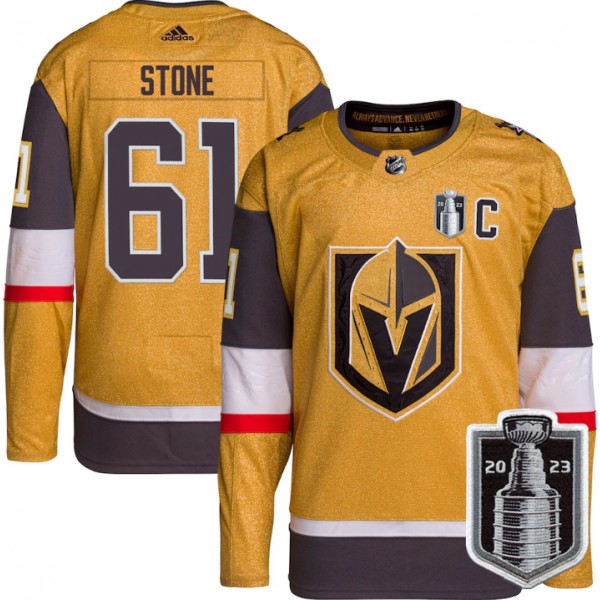 Vegas Golden Knights #61 Mark Stone Gold 2023 Stanley Cup Final Stitched Jersey