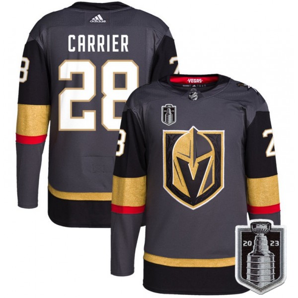 Vegas Golden Knights #28 William Carrier Gray 2023 Stanley Cup Final Stitched Jersey