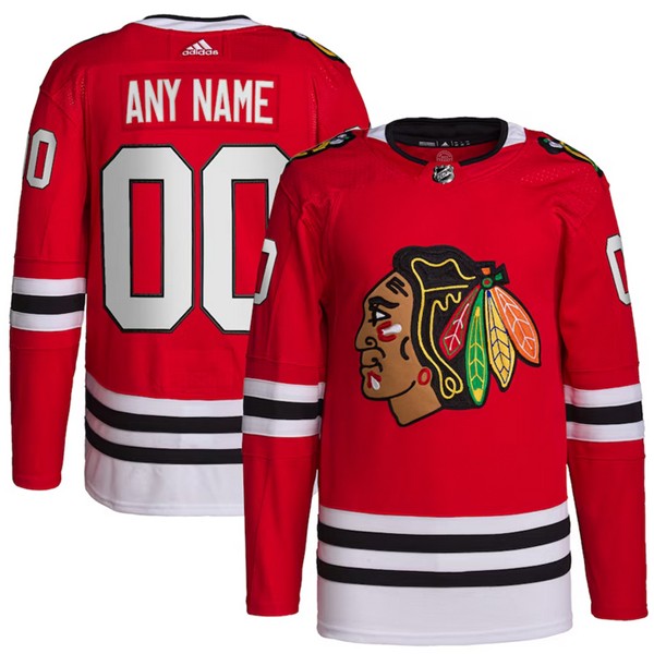 Chicago Blackhawks Custom Red Stitched Jersey