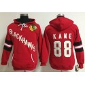 Chicago Blackhawks #88 Patrick Kane Red Women's Old Time Heidi NHL Hoodie