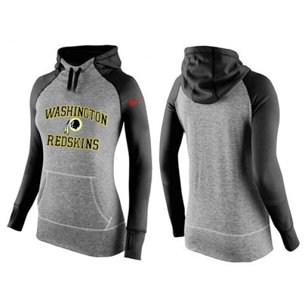 Women's Nike Washington Redskins Performance Hoodie Grey   Black_2