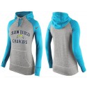 Women's Nike San Diego Chargers Performance Hoodie Grey   Light Blue