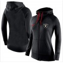 Women's Nike Oakland Raiders Full-Zip Performance Hoodie Black_2