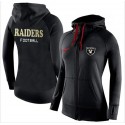 Women's Nike Oakland Raiders Full-Zip Performance Hoodie Black_1