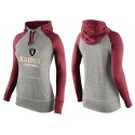Women's Nike Oakland Raiders Performance Hoodie Grey   Red