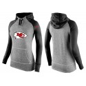 Women's Nike Kansas City Chiefs Performance Hoodie Grey   Black