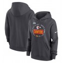 Women's Kansas City Chiefs Black Super Bowl LVII Champions Pullover Hoodie(Run Small)