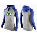 Women's Nike Green Bay Packers Performance Hoodie Grey   Blue