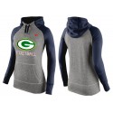 Women's Nike Green Bay Packers Performance Hoodie Grey   Dark Blue