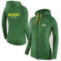 Women's Nike Green Bay Packers Full-Zip Performance Hoodie Green