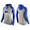 Women's Nike Seattle Seahawks Performance Hoodie Grey   Blue