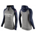 Women's Nike Seattle Seahawks Performance Hoodie Grey   Dark Blue_1