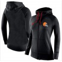 Women's Nike Cleveland Browns Full-Zip Performance Hoodie Black