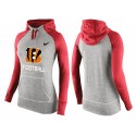 Women's Nike Cincinnati Bengals Performance Hoodie Grey   Red_1