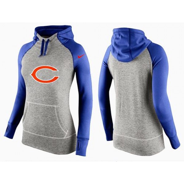 Women's Nike Chicago Bears Performance Hoodie Grey   Blue