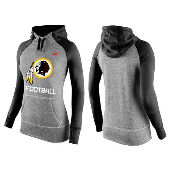 Women's Nike Washington Redskins Performance Hoodie Grey   Black_1