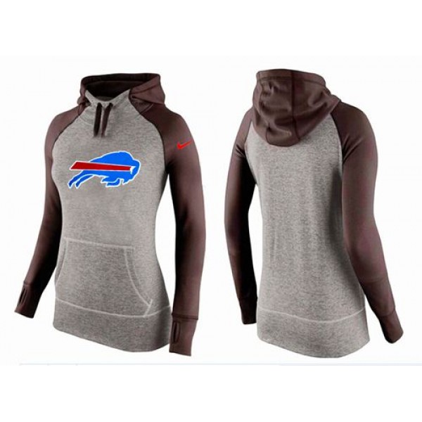 Women's Nike Buffalo Bills Performance Hoodie Grey   Brown