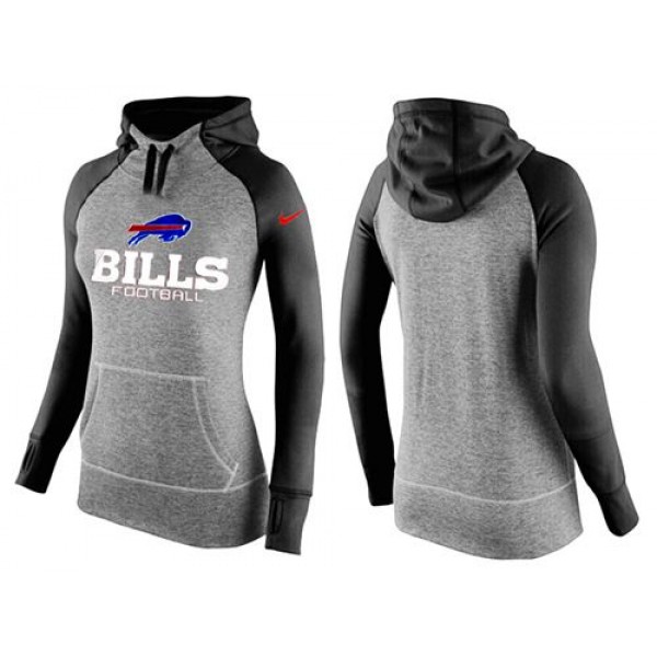 Women's Nike Buffalo Bills Performance Hoodie Grey   Black