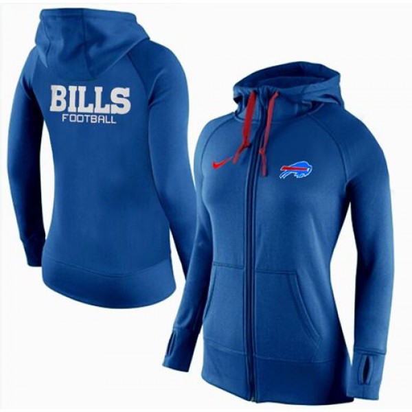 Women's Nike Buffalo Bills Full-Zip Performance Hoodie Blue