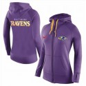 Women's Nike Baltimore Ravens Full-Zip Performance Hoodie Purple