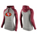 Women's Nike San Francisco 49ers Performance Hoodie Grey   Red_3