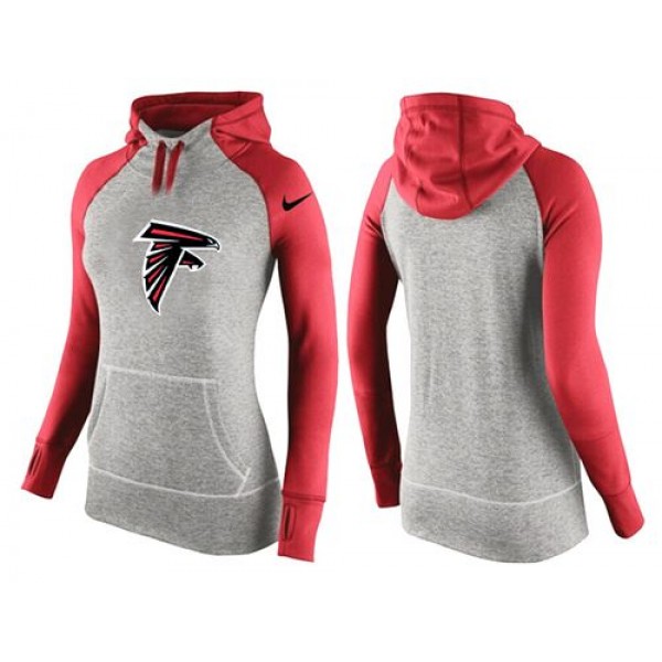 Women's Nike Atlanta Falcons Performance Hoodie Grey   Red_2