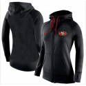 Women's Nike San Francisco 49ers Full-Zip Performance Hoodie Black