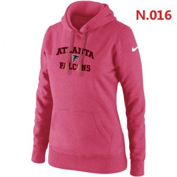 Women's Nike Atlanta Falcons Heart   Soul Pullover Hoodie Pink
