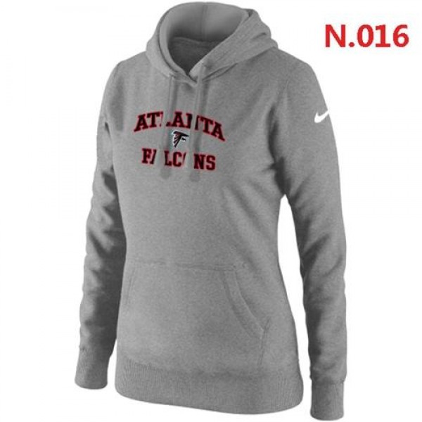 Women's Nike Atlanta Falcons Heart   Soul Pullover Hoodie Grey