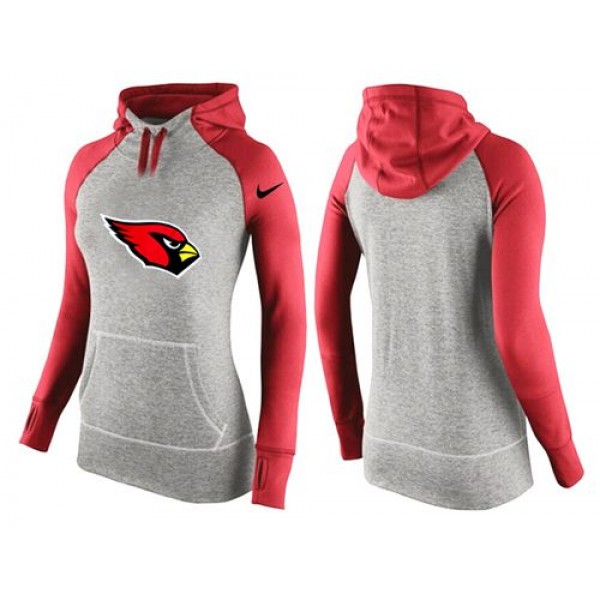 Women's Nike Arizona Cardinals Performance Hoodie Grey   Red_3