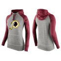 Women's Nike Washington Redskins Performance Hoodie Grey   Red_2