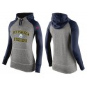 Women's Nike Pittsburgh Steelers Performance Hoodie Grey   Dark Blue_3
