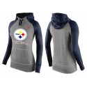 Women's Nike Pittsburgh Steelers Performance Hoodie Grey   Dark Blue_1