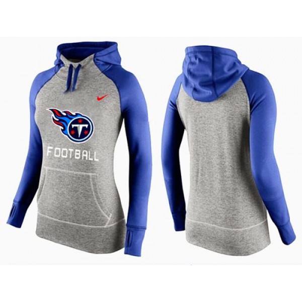 Women's Nike Tennessee Titans Performance Hoodie Grey   Blue_1