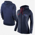 Women's Nike Tennessee Titans Full-Zip Performance Hoodie Dark Blue