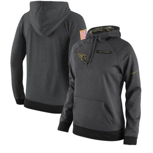 Women's Tennessee Titans Nike Anthracite Salute To Service Player Performance Hoodie