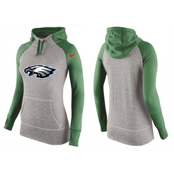 Women's Nike Philadelphia Eagles Performance Hoodie Grey   Green_2