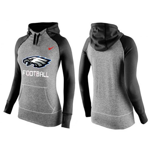 Women's Nike Philadelphia Eagles Performance Hoodie Grey   Black_1