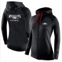 Women's Nike Philadelphia Eagles Full-Zip Performance Hoodie Black