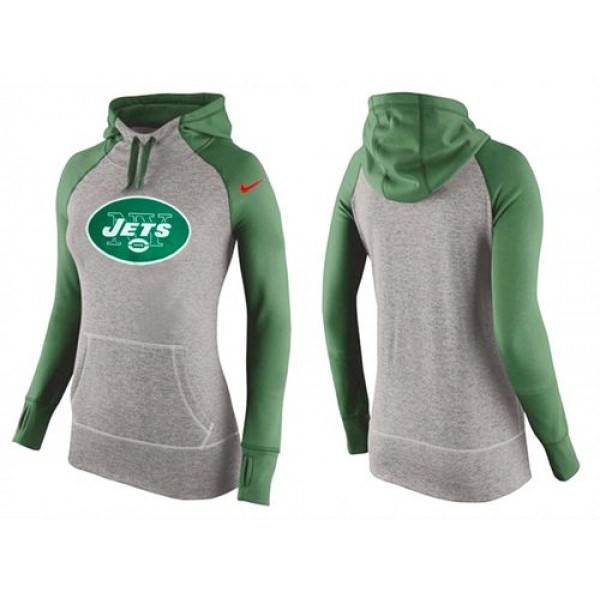 Women's Nike New York Jets Performance Hoodie Grey   Green_2