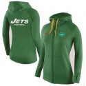 Women's Nike New York Jets Full-Zip Performance Hoodie Green