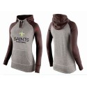 Women's Nike New Orleans Saints Performance Hoodie Grey   Brown