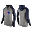 Women's Nike New England Patriots Performance Hoodie Grey   Dark Blue_2