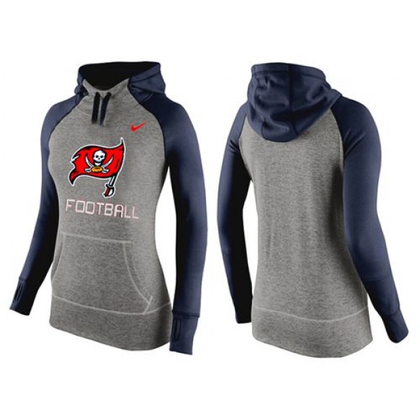 Women's Nike Tampa Bay Buccaneers Performance Hoodie Grey   Dark Blue