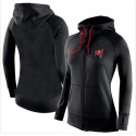 Women's Nike Tampa Bay Buccaneers Full-Zip Performance Hoodie Black