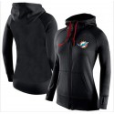 Women's Nike Miami Dolphins Full-Zip Performance Hoodie Black