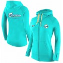 Women's Nike Miami Dolphins Full-Zip Performance Hoodie Green