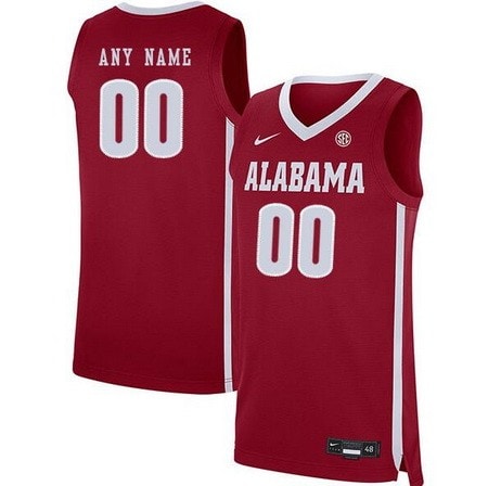 Alabama Crimson Tide Customized Red 2019 College Basketball Jersey