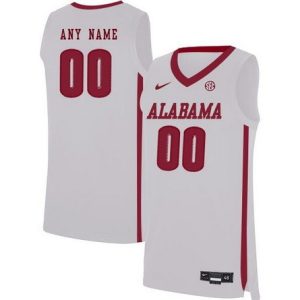 Alabama Crimson Tide Customized White 2019 College Basketball Jersey